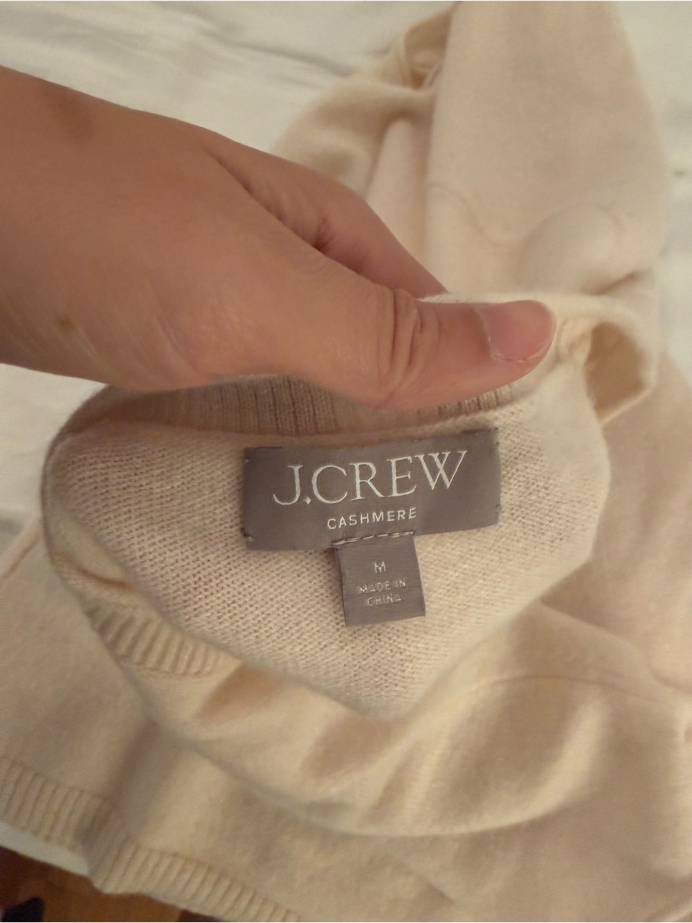 J Crew Cashmere Cream Short-Sleeve Knit Top - Picture 7 of 9